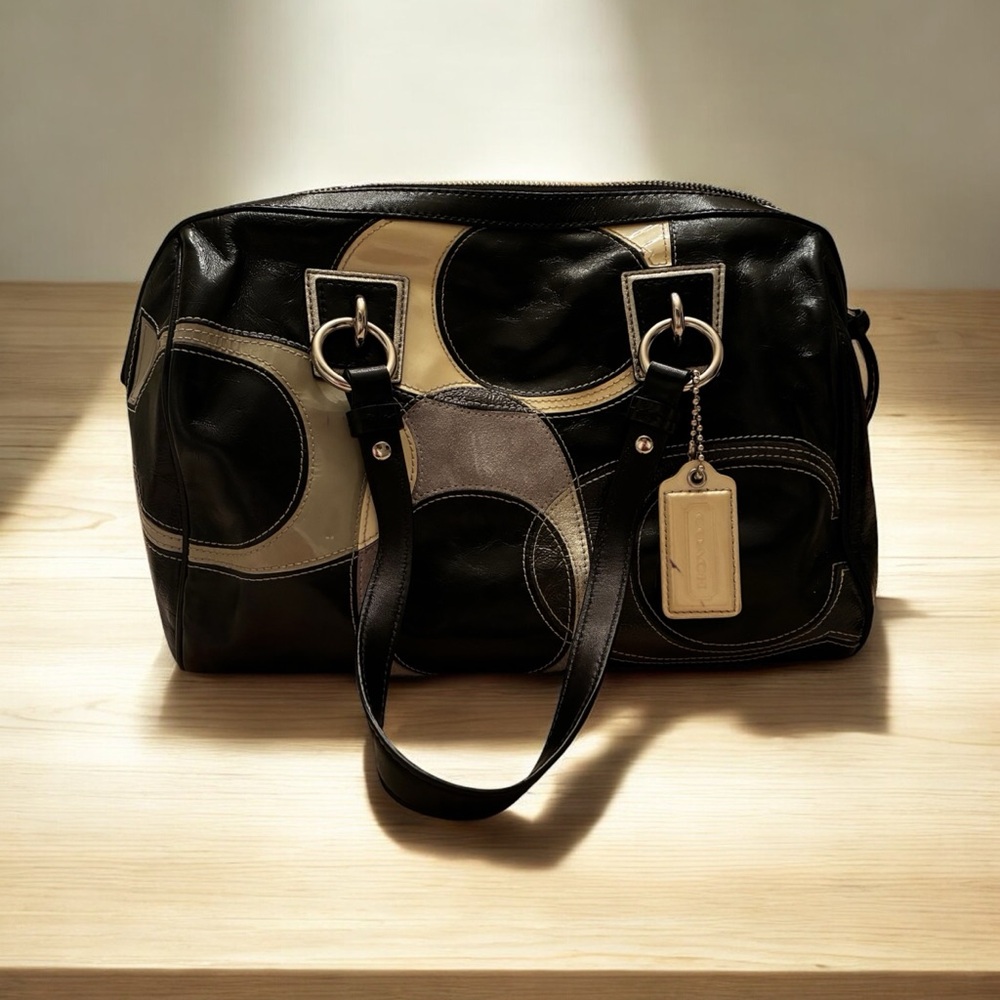 Vintage Coach 70th Anniversary Inlaid C Convertible Signature Satchel